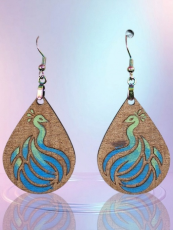 Wooden Earthy Brown Earrings
