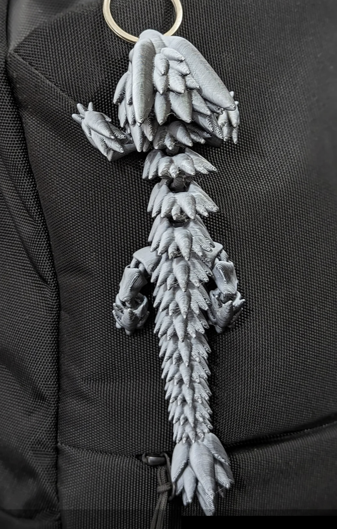 Dragon Keychain Articulated 3D Printed