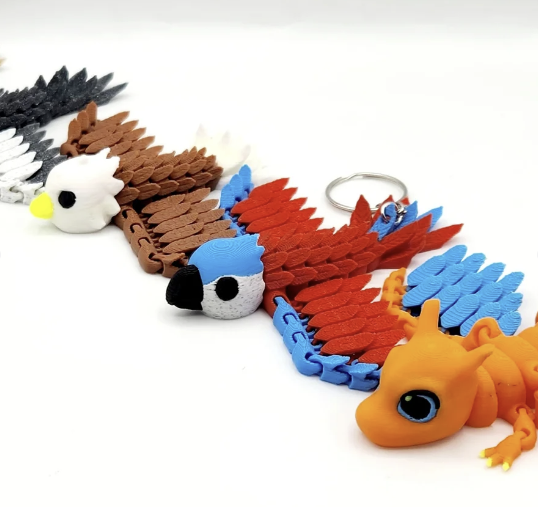 Pocket Pets Bird Trio Articulated Set 3D Printed