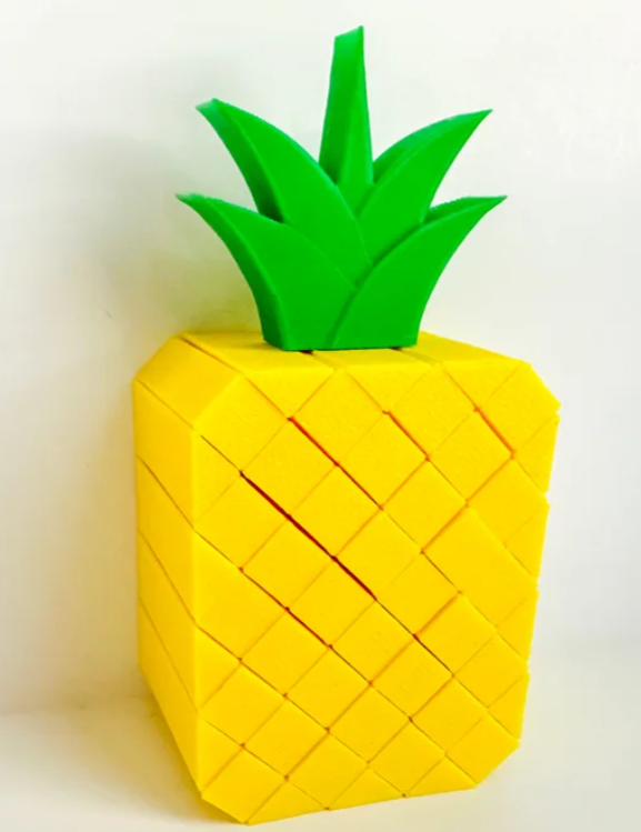 Pixel Pineapple Fidget Toy 3D Printed