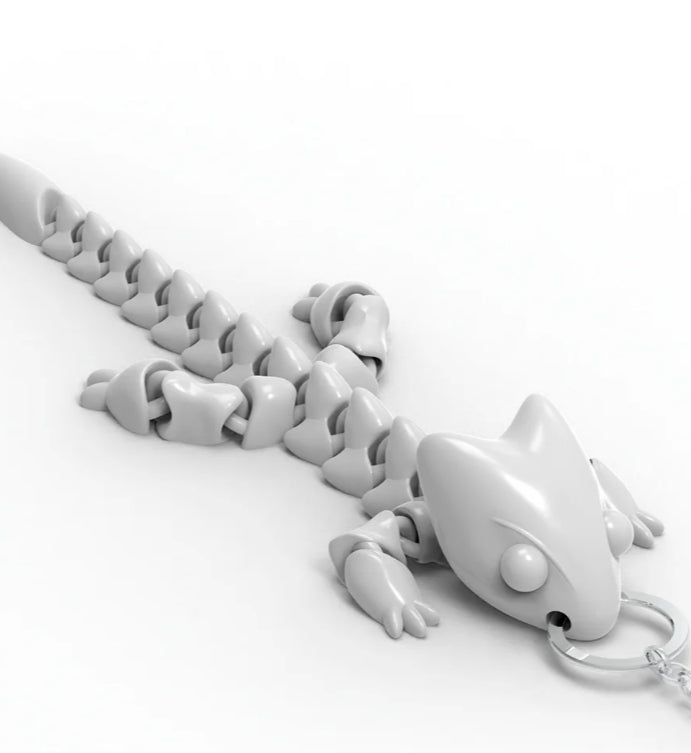 Articulated Dragon Keychain 3D Printed