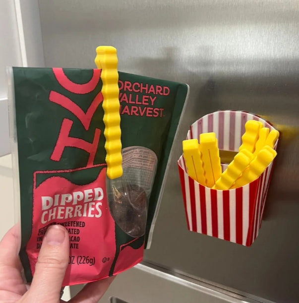 French Fry Snack Sealers 3D Printed
