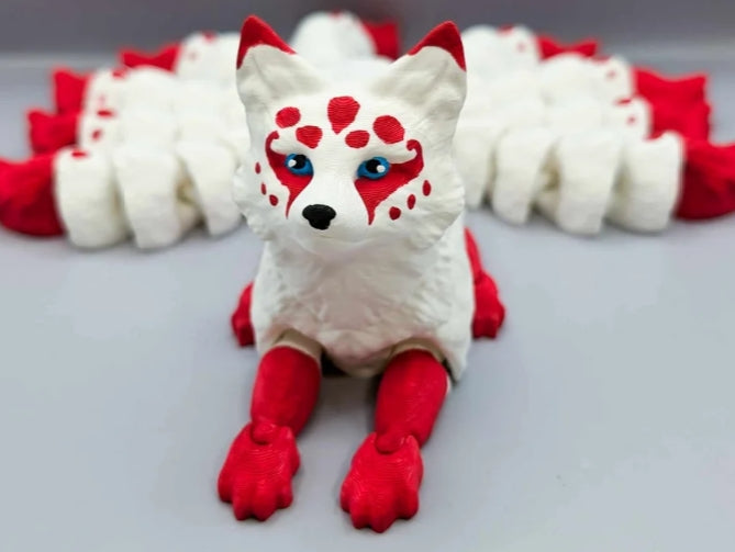 Flexi Nine Tailed Kitsune 3D Printed