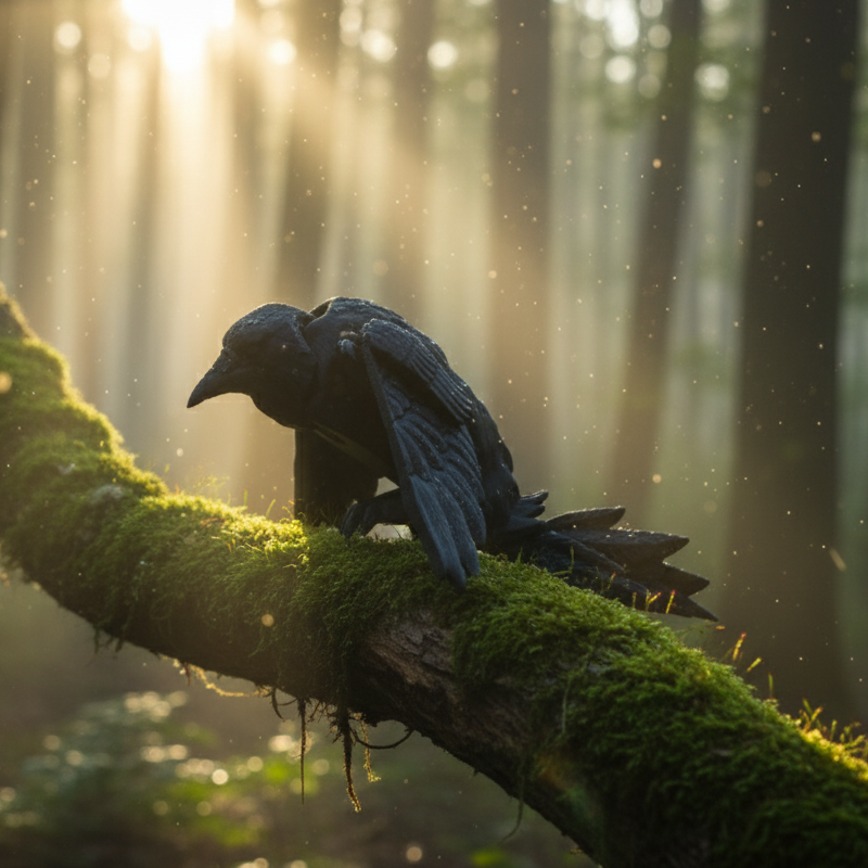 Flexi Crow Fidget Figurine 3D Printed