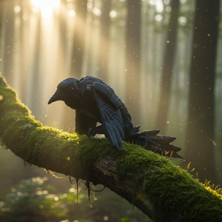 Flexi Crow Fidget Figurine 3D Printed
