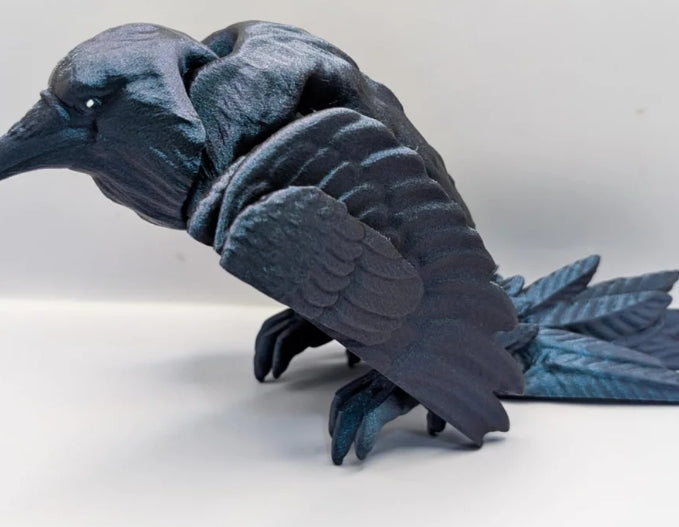 Flexi Crow Fidget Figurine 3D Printed